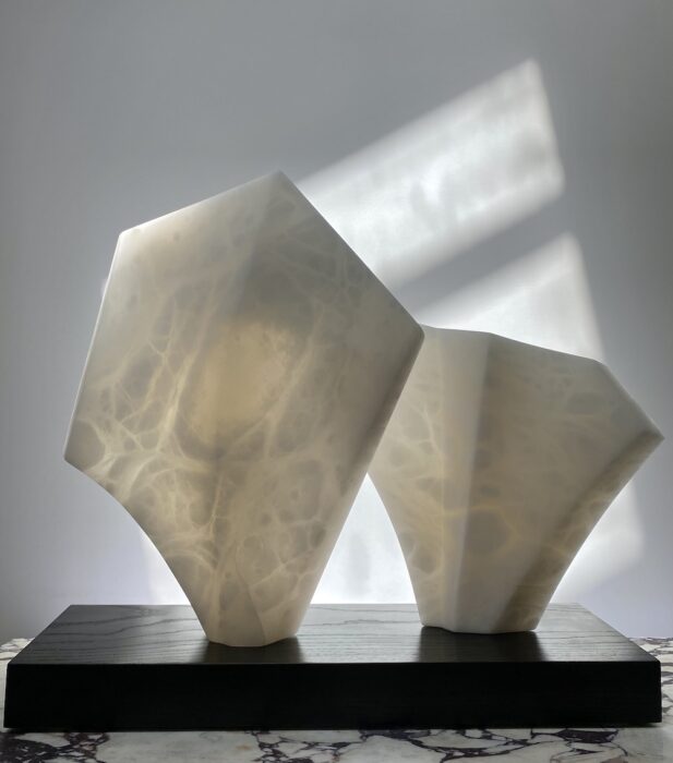 Vault Vessel sculptures in Alabaster by Tom Palmer